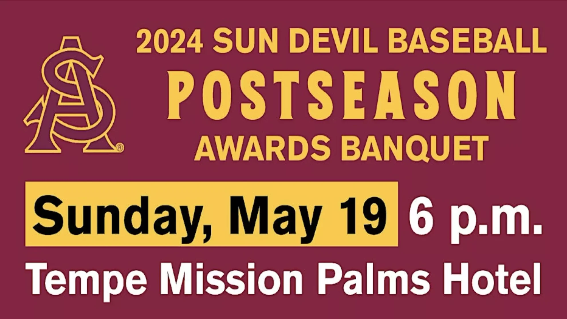 Baseball Announces 2024 Awards Banquet - ASU Sun Devil Athletics